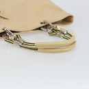 CHANEL Hand Bag Canvas Beige Silver CC Auth 147412-7