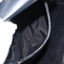 CHANEL Chain Choco Bar Line Hand Bag Canvas Black Gold CC Auth 147415-22