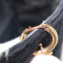 CHANEL Chain Choco Bar Line Hand Bag Canvas Black Gold CC Auth 147415-9