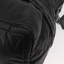 CHANEL Matelasse Hand Bag Nylon 2way Black Silver CC Auth 147417-17
