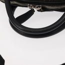CHANEL Matelasse Hand Bag Nylon 2way Black Silver CC Auth 147417-7