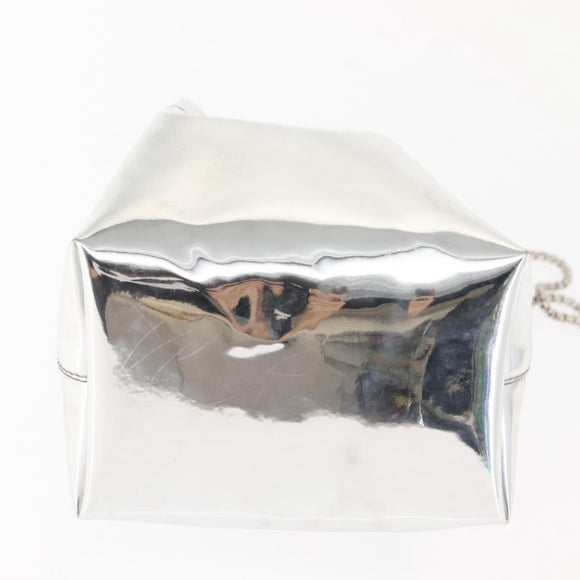 Jimmy Choo Hand Bag Enamel 2way Silver Auth 147418