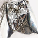 Jimmy Choo Hand Bag Enamel 2way Silver Auth 147418-11
