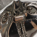 Jimmy Choo Hand Bag Enamel 2way Silver Auth 147418-18
