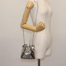 Jimmy Choo Hand Bag Enamel 2way Silver Auth 147418-22
