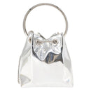 Jimmy Choo Hand Bag Enamel 2way Silver Auth 147418-2