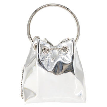Jimmy Choo Hand Bag Enamel 2way Silver Auth 147418 - 0