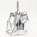Jimmy Choo Hand Bag Enamel 2way Silver Auth 147418-3