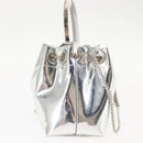 Jimmy Choo Hand Bag Enamel 2way Silver Auth 147418-4