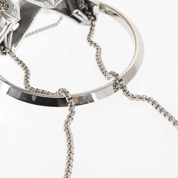 Jimmy Choo Hand Bag Enamel 2way Silver Auth 147418