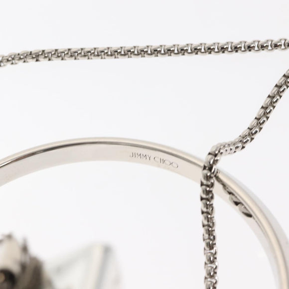 Jimmy Choo Hand Bag Enamel 2way Silver Auth 147418