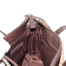 BURBERRY Nova Check Tote Bag Canvas Beige Gold Auth 147419-18