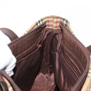 BURBERRY Nova Check Tote Bag Canvas Beige Gold Auth 147419-19