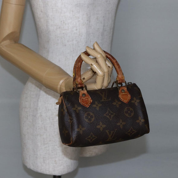 LOUIS VUITTON Monogram Mini Speedy Hand Bag M41534 LV Auth 147431