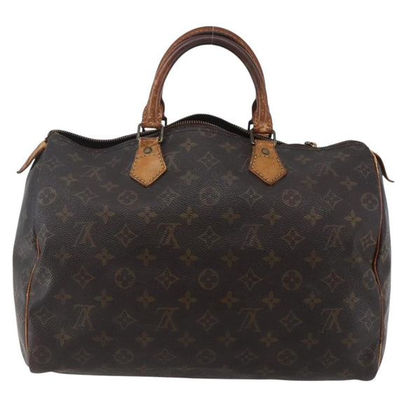 LOUIS VUITTON Monogram Speedy 35 Hand Bag M41524 LV Auth 147449