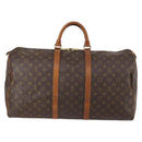 LOUIS VUITTON Monogram Keepall 55 Boston Bag M41424 LV Auth 147452-2