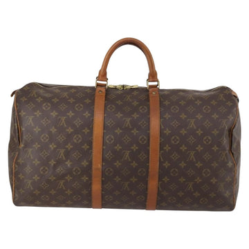 LOUIS VUITTON Monogram Keepall 55 Boston Bag M41424 LV Auth 147452 - 0