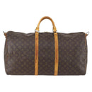 LOUIS VUITTON Monogram Keepall Bandouliere 60 Boston Bag M41412 LV Auth 147453-2
