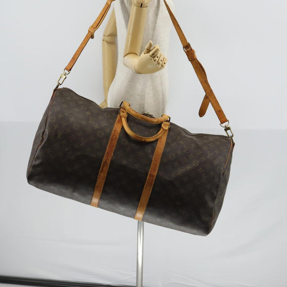 LOUIS VUITTON Monogram Keepall Bandouliere 60 Boston Bag M41412 LV Auth 147453