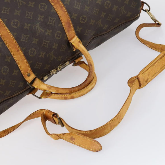 LOUIS VUITTON Monogram Keepall Bandouliere 60 Boston Bag M41412 LV Auth 147453