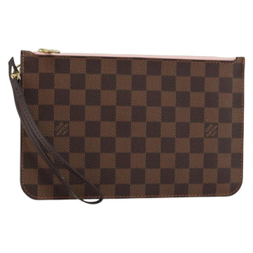 LOUIS VUITTON Damier Ebene Neverfull MM Pouch Accessory Pouch LV Auth 147456