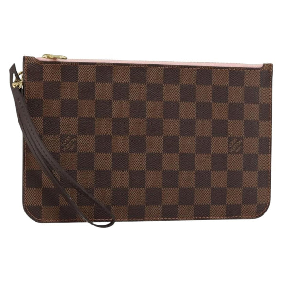 LOUIS VUITTON Damier Ebene Neverfull MM Pouch Accessory Pouch LV Auth 147456