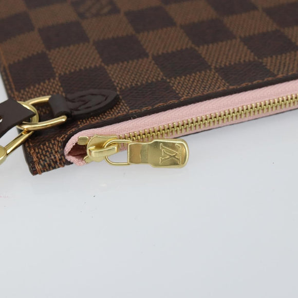 LOUIS VUITTON Damier Ebene Neverfull MM Pouch Accessory Pouch LV Auth 147456