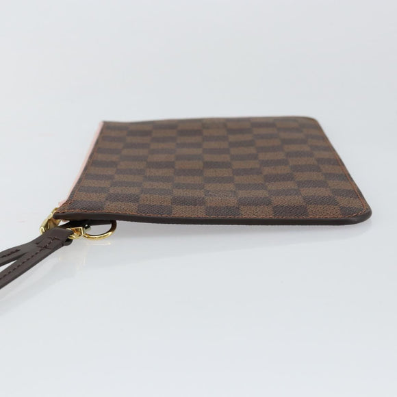 LOUIS VUITTON Damier Ebene Neverfull MM Pouch Accessory Pouch LV Auth 147456