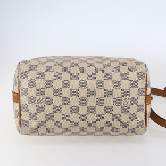 LOUIS VUITTON Damier Azur Speedy Bandouliere 25 Hand Bag N41000 LV Auth 147460