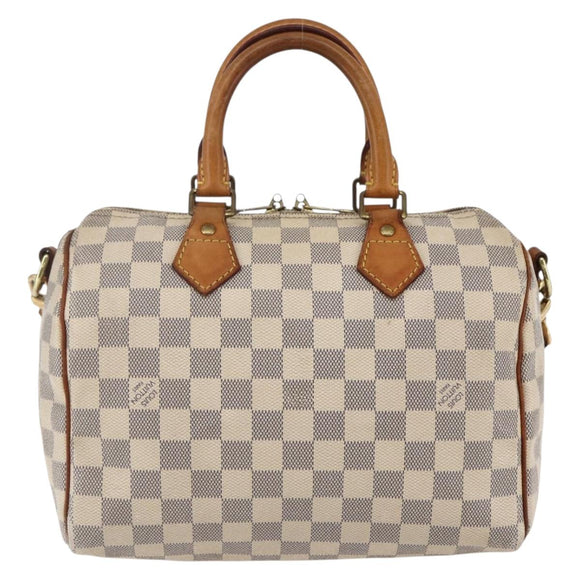 LOUIS VUITTON Damier Azur Speedy Bandouliere 25 Hand Bag N41000 LV Auth 147460