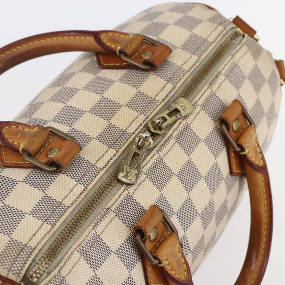 LOUIS VUITTON Damier Azur Speedy Bandouliere 25 Hand Bag N41000 LV Auth 147460