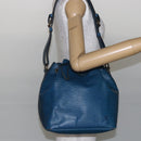 LOUIS VUITTON Epi Petit Noe Shoulder Bag Blue M44105 LV Auth 147470-21