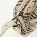 BURBERRY Nova Check Shoulder Bag Canvas Beige White Auth 147476-11