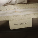 BURBERRY Nova Check Shoulder Bag Canvas Beige White Auth 147476-18