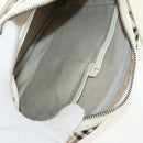 BURBERRY Nova Check Shoulder Bag Canvas Beige White Auth 147476-21