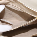 BURBERRY Nova Check Tote Bag PVC Leather 2way Beige Gold Auth 147477-22