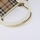 BURBERRY Nova Check Tote Bag PVC Leather 2way Beige Gold Auth 147477-7