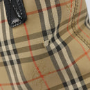 BURBERRY Nova Check Tote Bag Canvas Beige Gold Auth 147478-9