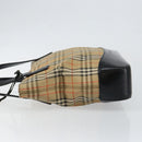 BURBERRY Nova Check Tote Bag Canvas Beige Gold Auth 147478-4