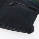 GUCCI GG Canvas Web Sherry Line Shoulder Bag Black Silver 169937 Auth 147480-14