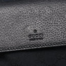 GUCCI GG Canvas Web Sherry Line Shoulder Bag Black Silver 169937 Auth 147480-17