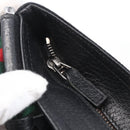 GUCCI GG Canvas Web Sherry Line Shoulder Bag Black Silver 169937 Auth 147480-10