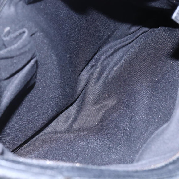 GUCCI GG Canvas Web Sherry Line Shoulder Bag Black Silver 169937 Auth 147480