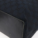 GUCCI GG Canvas Tote Bag Black Silver 31243 Auth 147481-10