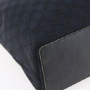 GUCCI GG Canvas Tote Bag Black Silver 31243 Auth 147481-14
