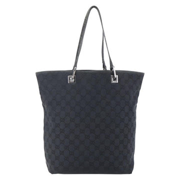 GUCCI GG Canvas Tote Bag Black Silver 31243 Auth 147481 - 0