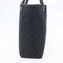 GUCCI GG Canvas Tote Bag Black Silver 31243 Auth 147481-3