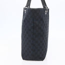 GUCCI GG Canvas Tote Bag Black Silver 31243 Auth 147481-4