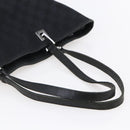 GUCCI GG Canvas Tote Bag Black Silver 31243 Auth 147481-7