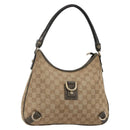 GUCCI GG Canvas Abbey Shoulder Bag Beige Gold 130738 Auth 147482-1